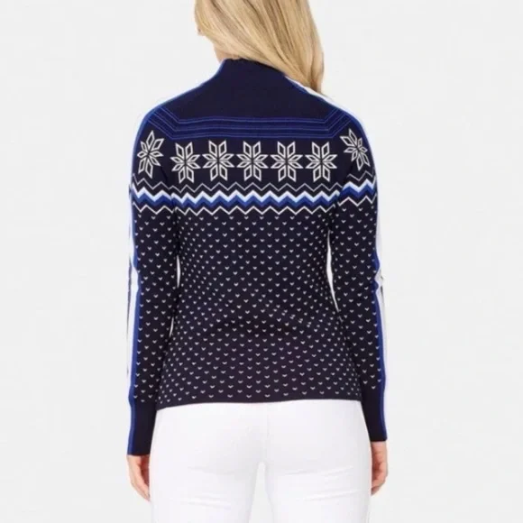 Talbots THERMOLITE® SNAP BUTTON MOCKNECK SWEATER - FAIR ISLE NWOT - Picture 2 of 4